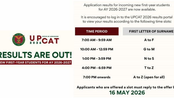UPCAT 2026 RESULTS ARE OUT!